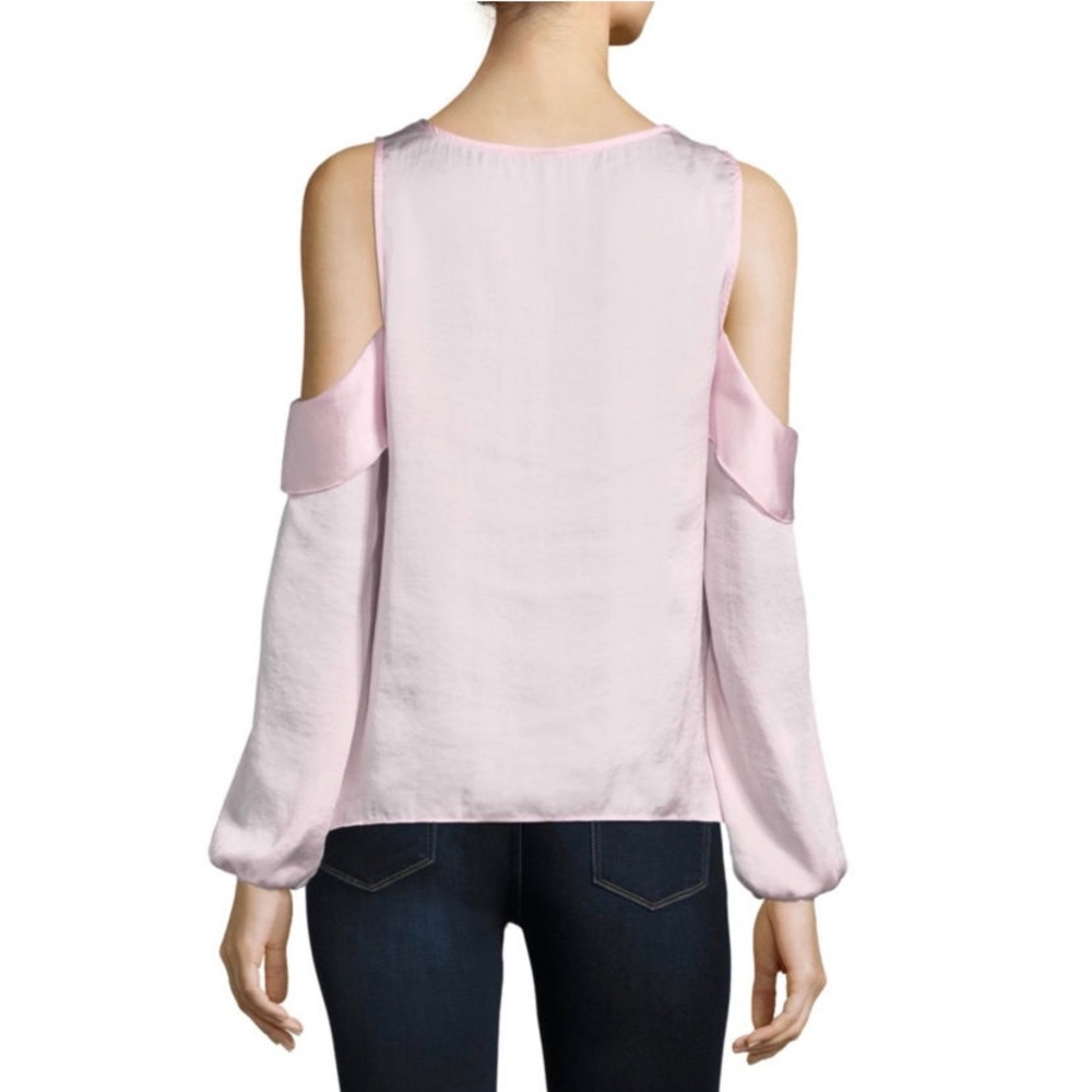 NWT Libby Edelman L/S Cold Shoulder Ruffle Blouse - Picture 3 of 4